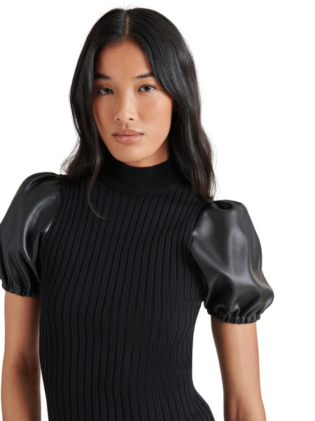 Peggy Sweater Top in Black