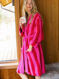 Prisca Robe in Crimson Pop Stripe
