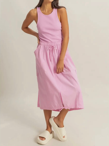 Lotty Dress in Pink Stripe