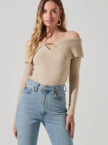 Zella Sweater in Taupe