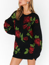 Summit Sweater in Send Me Roses Knit