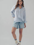 Put It Plainly Button Up in Blue