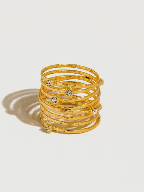 Vintage Multi Band Ring in CZ