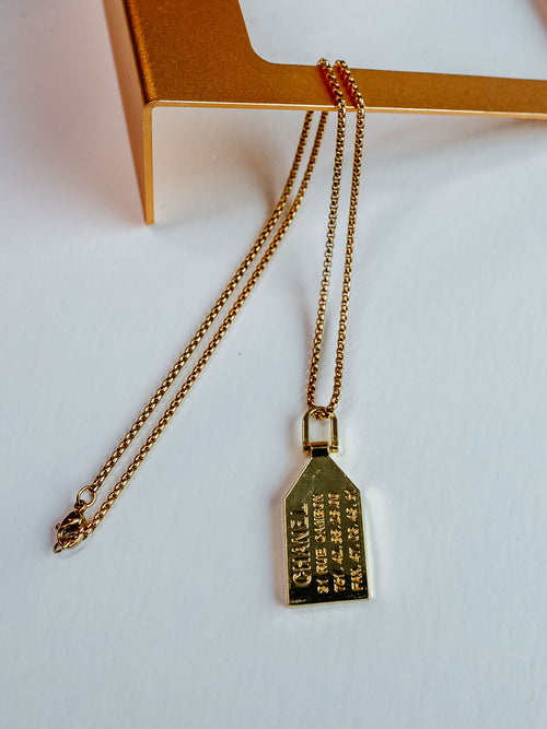 Tag Address Necklace