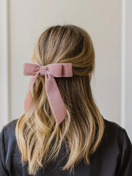 Judy Bow Barrette in Dusty Mauve