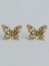 Ornate CZ Butterfly Studs