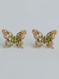 Ornate CZ Butterfly Studs