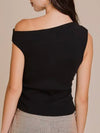 Ladylike Sweater Top in Black