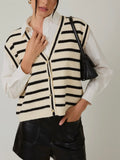 Always Classy Stripe Vest in Black & White