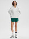 Kirsi Half Zip Midlayer in White & Forest