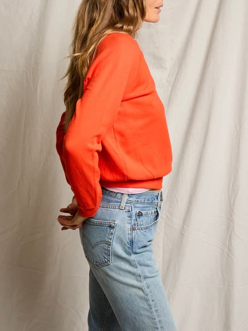 Alexi French Terry Sweatshirt in Tomato