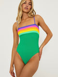 Jessa One Piece in Technicolor Colorblock