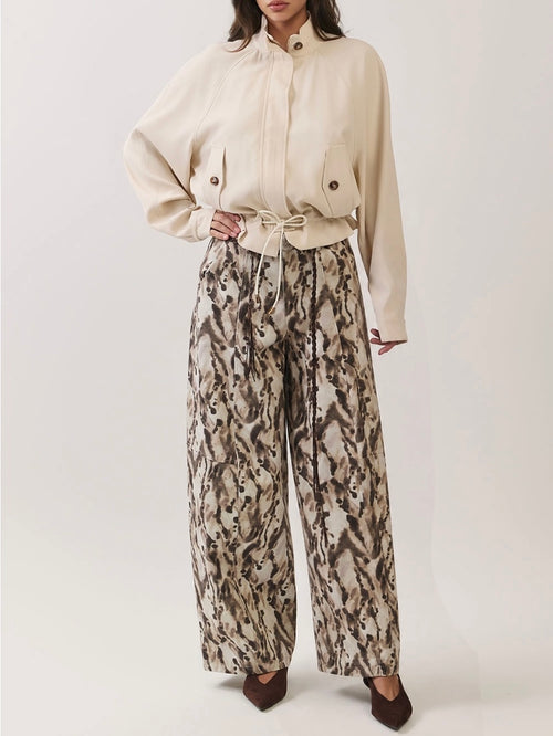Draw-Strung Out Jacket in Cream