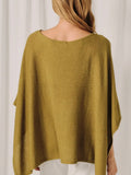 Loose Leaf Cape Sweater in Chartreuse