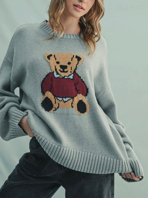Mr. Bear Sweater in Grey