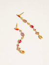 Isalaine Multi Color CZ Drop Earrings