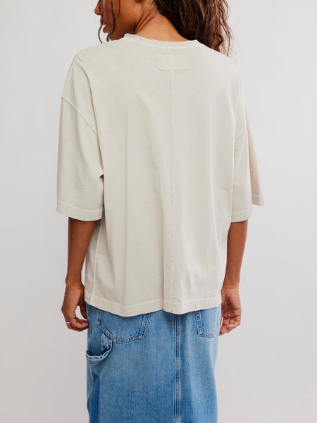 WTF Perfect Oversized Tee in Morning Oat