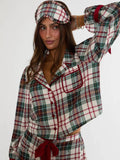 Eye Mask in Frosted Pine Plaid