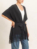 On The Fringe Sweater in Black