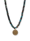 Watercolor Prayer Warrior Necklace in Blue