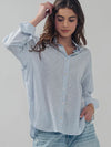 Put It Plainly Button Up in Blue