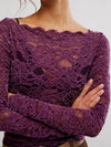 Raising Eyebrows Lace Top in Italian Plum