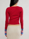 WTF Noa Cardi in Crimson Combo