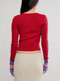 WTF Noa Cardi in Crimson Combo