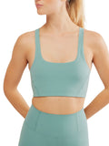 Never Better Square Neck Bra in Eucalyptus