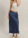 She's Cute Midi Skirt in Navy