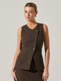 Sonja Vest in Brown Plaid