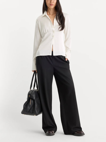 The Satin Femme Shirt in Chalk