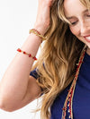 Hope Stretch Bracelet in Red Glass