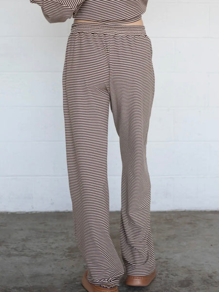 Dani Pants in Brown Stripe