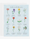Birth Month Flowers Card