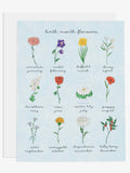 Birth Month Flowers Card