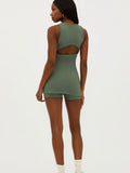 Olina Romper in Queen Palm Waffle