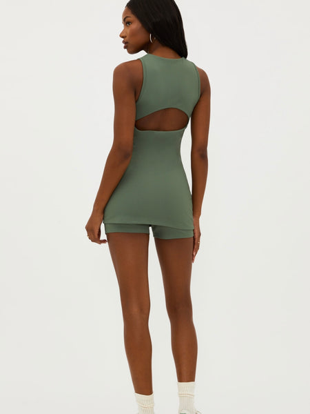 Olina Romper in Queen Palm Waffle