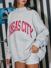 KC Flip It & Reverse It Sweatshirt in Heather Grey