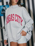 KC Flip It & Reverse It Sweatshirt in Heather Grey
