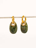 Canari Resin Hoops in Green