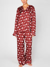 Classic PJ Set in Red Wine Silky