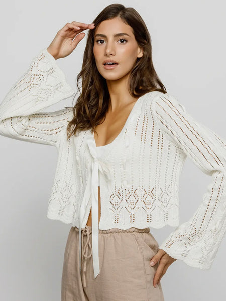 Ever Eyelet Blouse in Off White