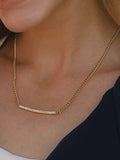 Pellerine CZ Bar Chain Necklace