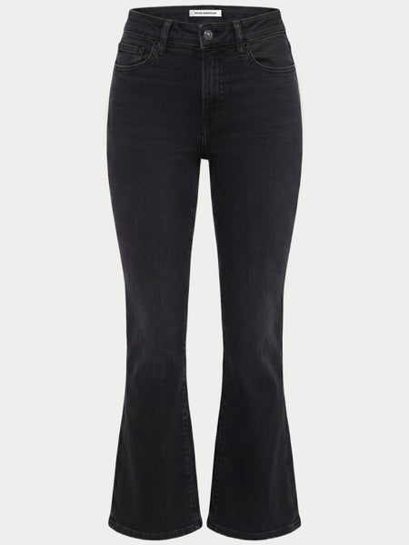 Soft Tech Good Legs Crop Mini Boot Jeans in Black442