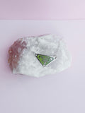 Repurposed Triangle Necklace in Avocado