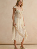 Midnight Mood Chiffon Top Dress in Cream