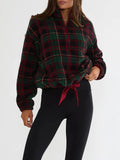 Leona Sherpa Jacket in Pine Hollow Plaid