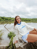 Life Is Better At The Lake Sweatshirt in White Heather