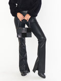 Nashville Pull On Flare in Black Faux Leather